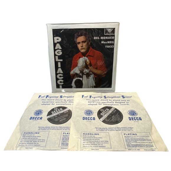 Leoncavallo Pagliacci 2LP DECCA SXL 2185-6 Del Monaco Pradelli ED1 Wallet Cover - Picture 2 of 9